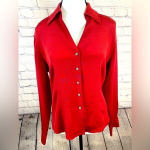 Talbots Button Down Silk Blouse EUC